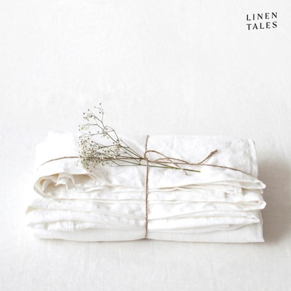 Cearceaf alb din amestec de in 230x270 cm – Linen Tales