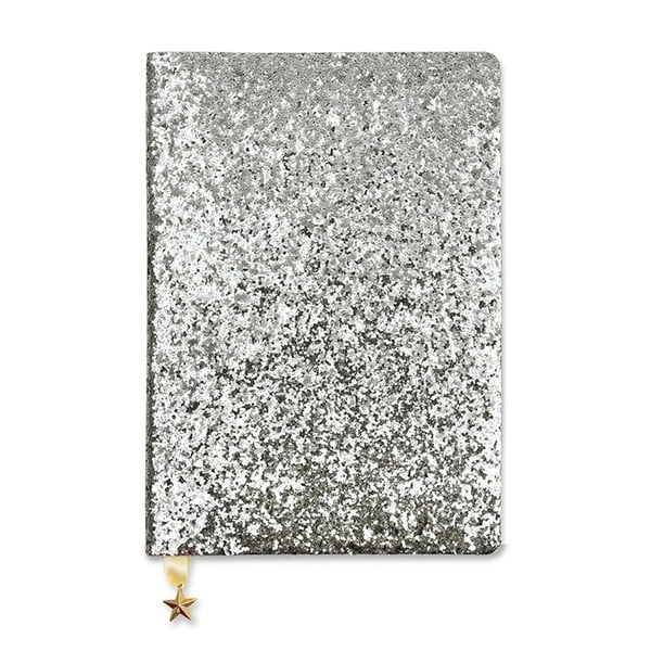 Caiet A5 GO Stationery All That Glitters Sequin, argintiu