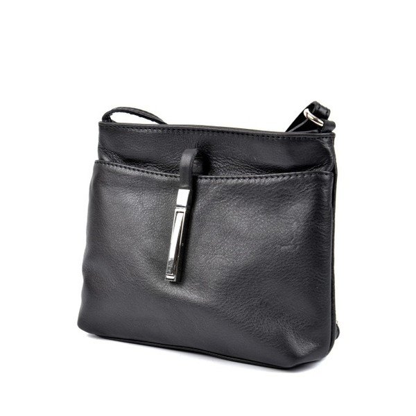 Geantă din piele Roberta M Tarro Nero, negru-image-1
