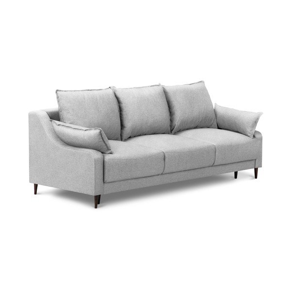 Canapea extensibilă cu spațiu pentru depozitare Mazzini Sofas Ancolie, gri deschis, 215 cm-image-2
