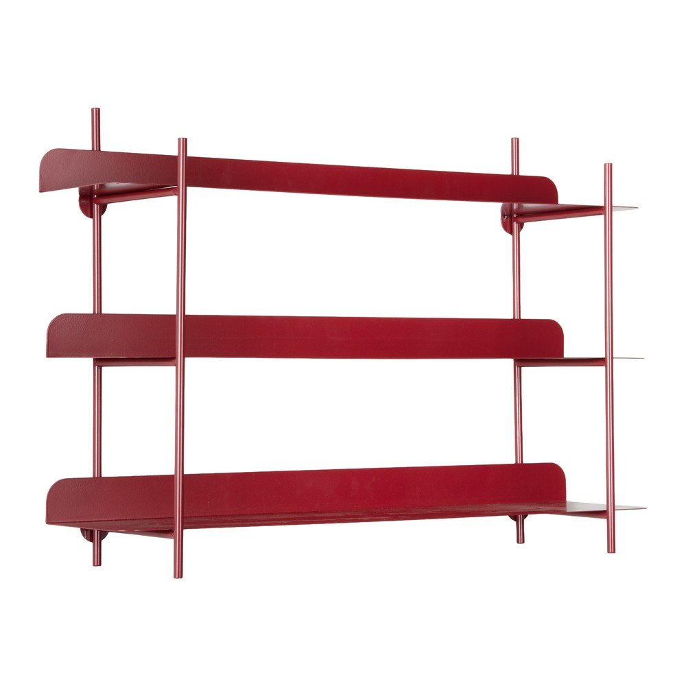 Raft burgundy etajat din metal 60 cm Riqueza Tres – PT LIVING