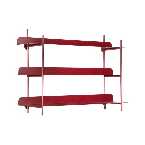 Raft burgundy etajat din metal 60 cm Riqueza Tres – PT LIVING