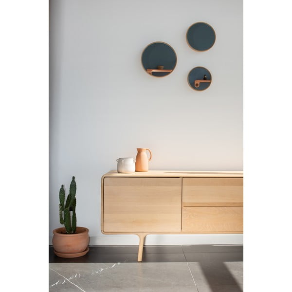 Comodă TV din lemn masiv de stejar Gazzda Fawn Natural-image-3