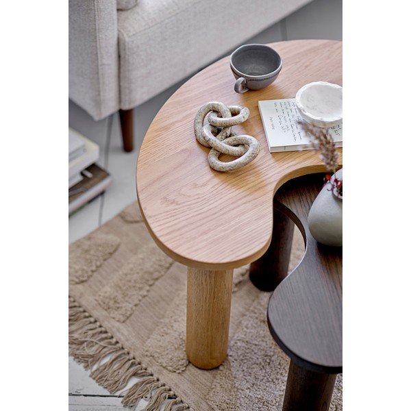 Măsuță de cafea în culoare naturală din lemn de arbore de cauciuc 44x65 cm Luppa – Bloomingville-image-1