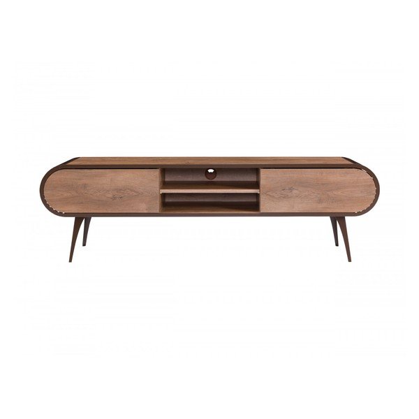 Comodă TV în culoare naturală cu aspect de lemn de stejar 180x52x40 cm Billie – Bobochic Paris