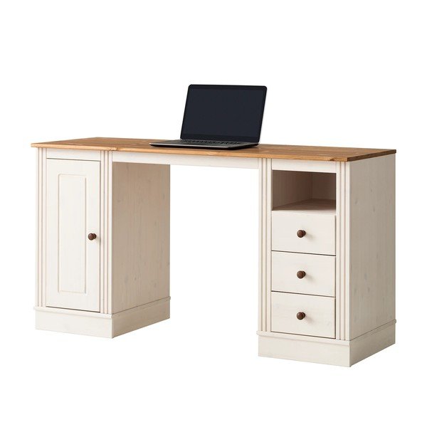 Birou cu blat din lemn de pin 50x140 cm Anita – Støraa-image-4