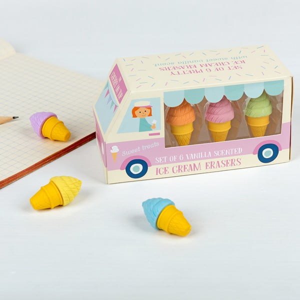 Set 6 gume de șters Rex London Ice Cream-image-1