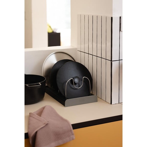 Organizator pentru capace și tigăi Joseph Joseph, gri-image-3