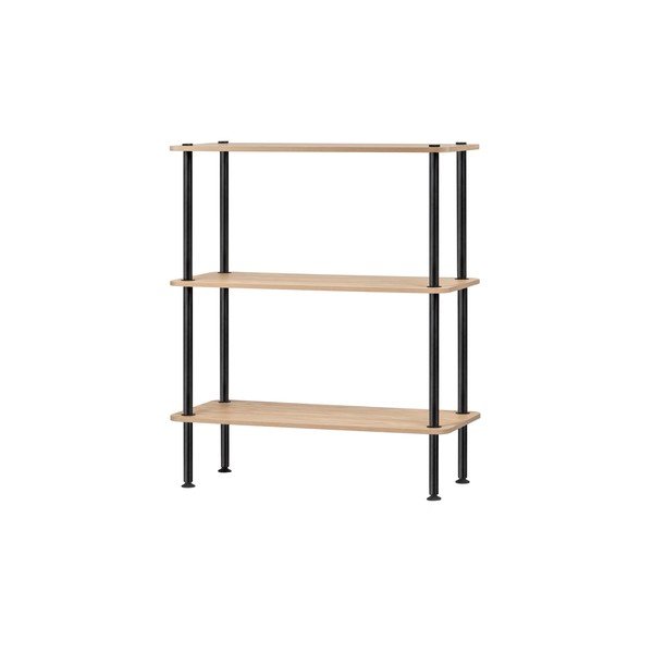 Etajeră în culoare naturală cu aspect de lemn de stejar 80x90,5x35 cm Teidi – noo.ma