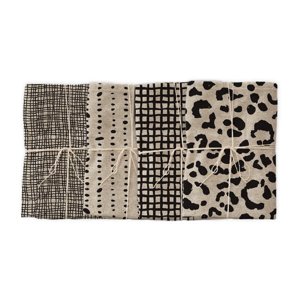 Set 4 șervețele textile Really Nice Things Leopard, lățime 40 cm