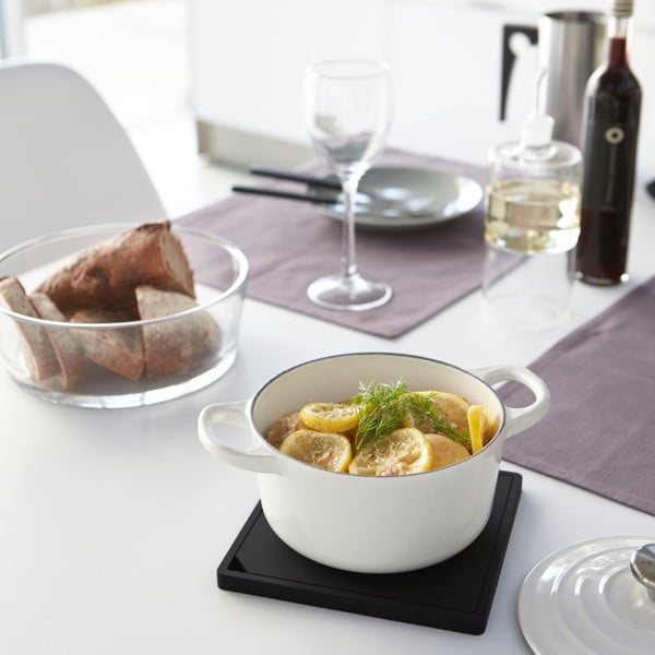 Suport pentru vase fierbinți YAMAZAKI Tower Square, negru-image-1