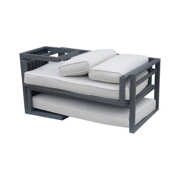 Set mobilier de grădină alb/negru pentru 4 persoane Jackson - Rojaplast-image-1