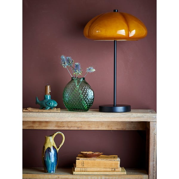 Veioză galben ocru cu abajur din sticlă (înălțime 46,5 cm) Kinoko – Bloomingville-image-1