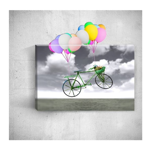 Tablou de perete 3D Mosticx Bike With Balloons, 40 x 60 cm