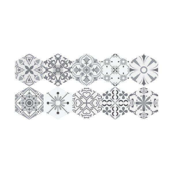 Set 10 autocolante impermeabile pentru podea Ambiance Fabiano, 20 x 18 cm