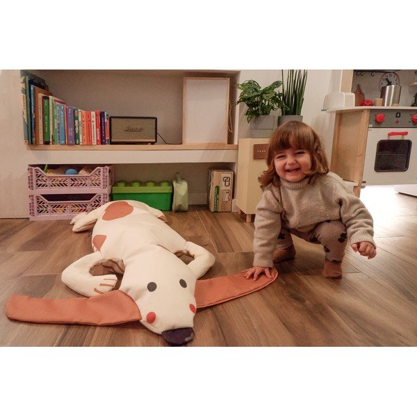 Fotoliu puf pentru copii bej Dog – Little Nice Things-image-3