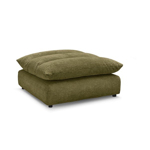 Taburet verde cu tapițerie din chenille Neil – Bobochic Paris