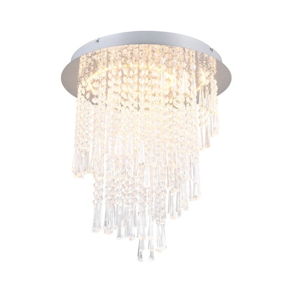 Plafonieră argintie LED ø 45 cm Pomp – Trio-image-1