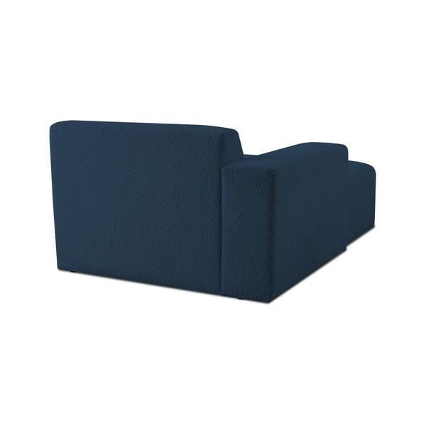 Modul pentru canapea albastru închis cu tapițerie din stofă bouclé (cu colț pe partea stângă ) Roxy – Scandic-image-3