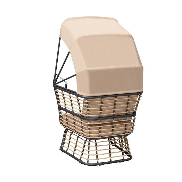 Fotoliu de grădină bej din metal Paros – Garden Pleasure-image-3