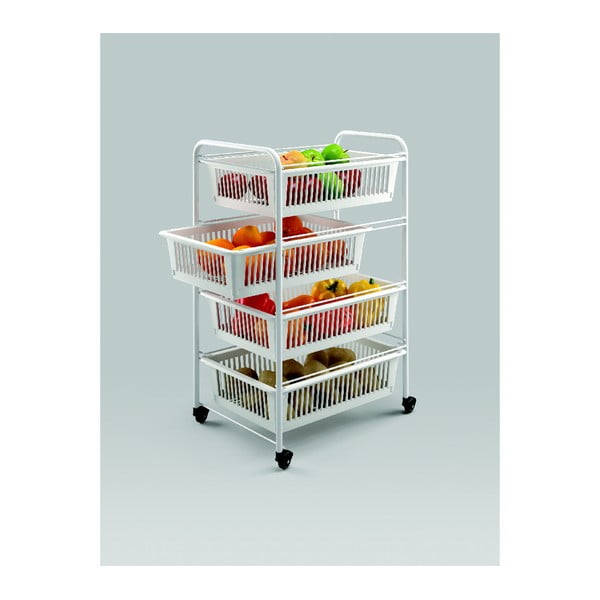 Raft mobil cu 4 coșuri Metaltex India, lungime 35 cm-image-3