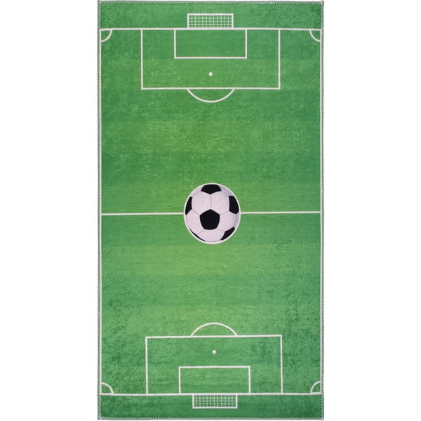 Covor de joacă pentru copii verde lavabil 120x180 cm Soccer Time – Vitaus