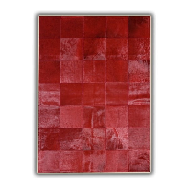 Covor din piele Pipsa Plain, 215 x 150 cm, roșu