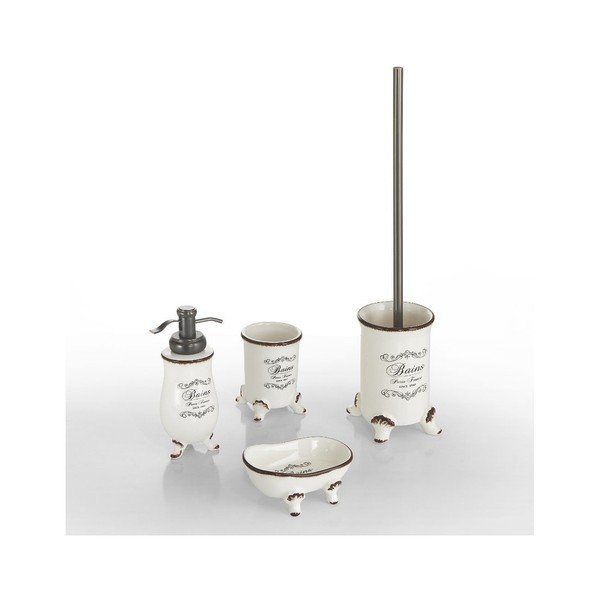 Perie WC cu suport din ceramică Sapho Amelie, alb-image-2