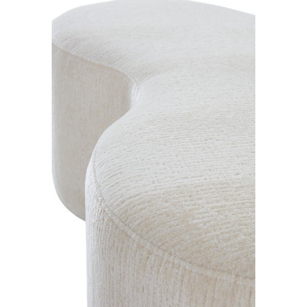 Puf crem cu tapițerie din chenille Mintaka – Jotex-image-3