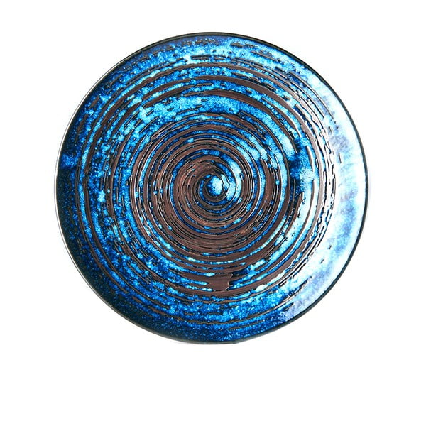 Farfurie din ceramică MIJ Copper Swirl, ø 29 cm, albastru