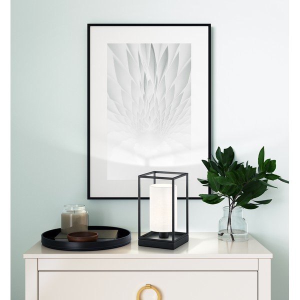 Veioză neagră-albă cu abajur textil (înălțime 28,5 cm) Gilli – Fischer & Honsel-image-1