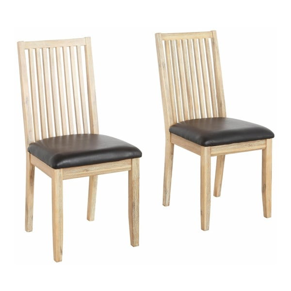 Set 2 scaune din lemn masiv de salcâm Støraa Mio