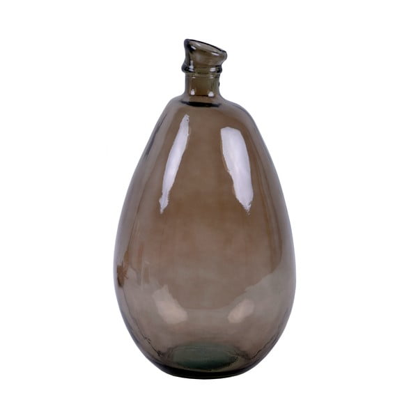 Vază din sticlă reciclată Ego Dekor Simplicity, înălțime 47 cm, maro