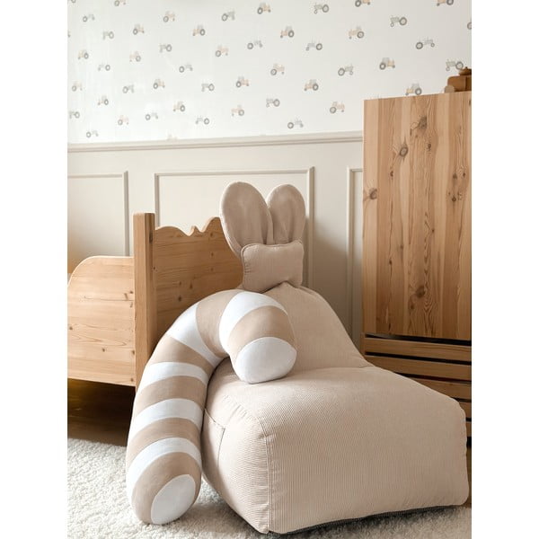 Fotoliu puf pentru copii bej Funny Bunny – The Brooklyn Kids-image-1