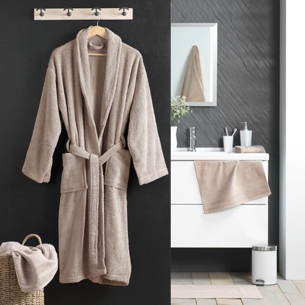 Halat maro deschis M din bumbac Tendresse – douceur d'intérieur-image-1