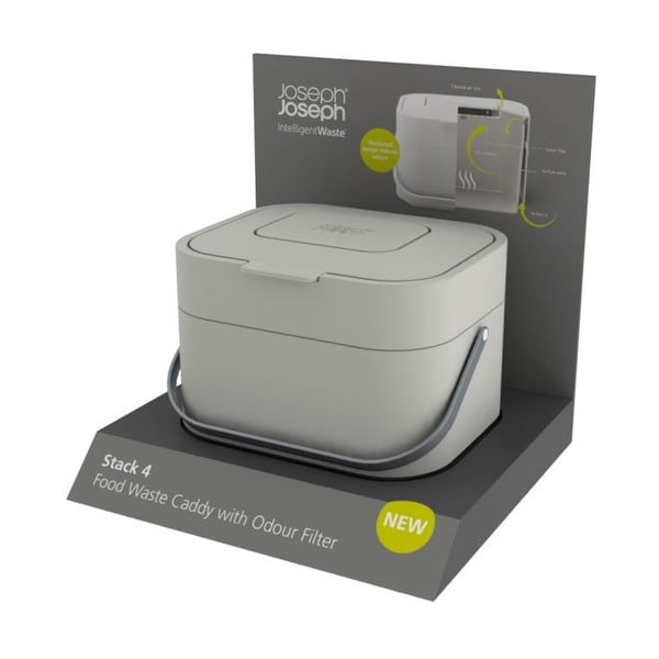 Recipient pentru deșeuri compostabile Joseph Joseph IntelligentWaste, 4 l, alb-image-2