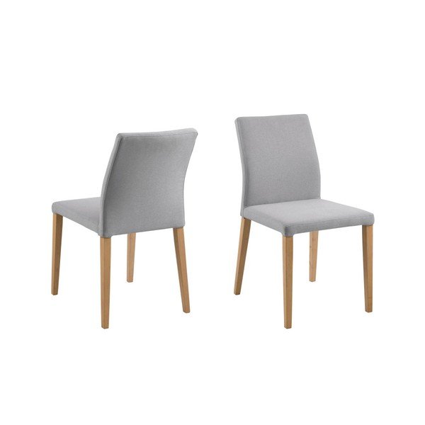 Set 2 scaune Actona Zina Dining Set, gri deschis-image-3