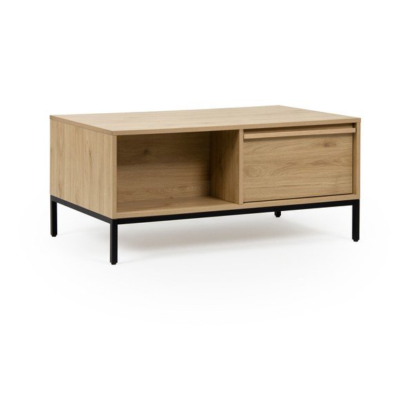 Măsuță de cafea în culoare naturală cu aspect de lemn de stejar 60x100 cm Luc – Marckeric
