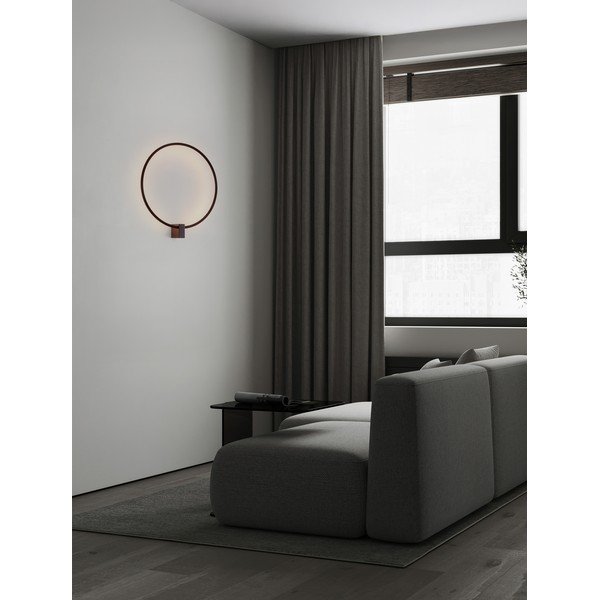 Aplică de perete negru-mat LED cu intensitate reglabilă din aluminiu Cercio – Nova Luce-image-1