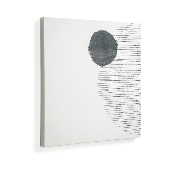 Tablou Kave Home Prism, 50 x 50 cm, alb-negru