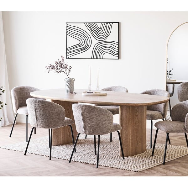 Masă de dining cu aspect de lemn de frasin 110x210 cm Serra – House Nordic-image-1