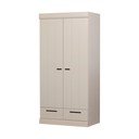 Șifonier grej din lemn de pin 94x195x53 cm Connect – WOOOD