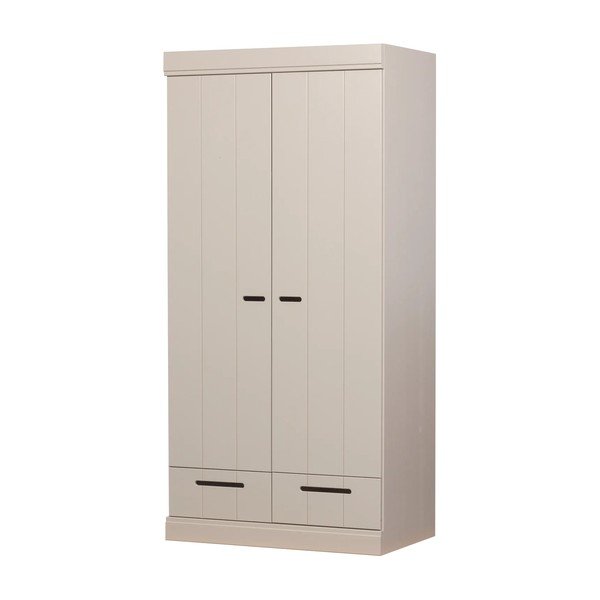 Șifonier grej din lemn de pin 94x195x53 cm Connect – WOOOD