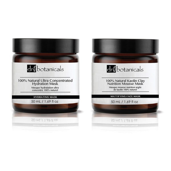 Set 2 măști Dr. Botanicals Natural Kaolin And Ultra Concentrated Hydration