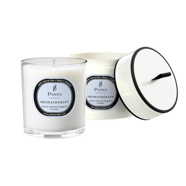 Lumânare parfumată Parks Candles London Aromatherapy, aromă de iasomie, lămaie și patchouli, durată ardere 50 ore-image-1