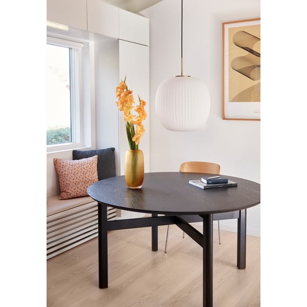 Lustră albă cu abajur din sticlă ø 40 cm Serene – Hübsch-image-2