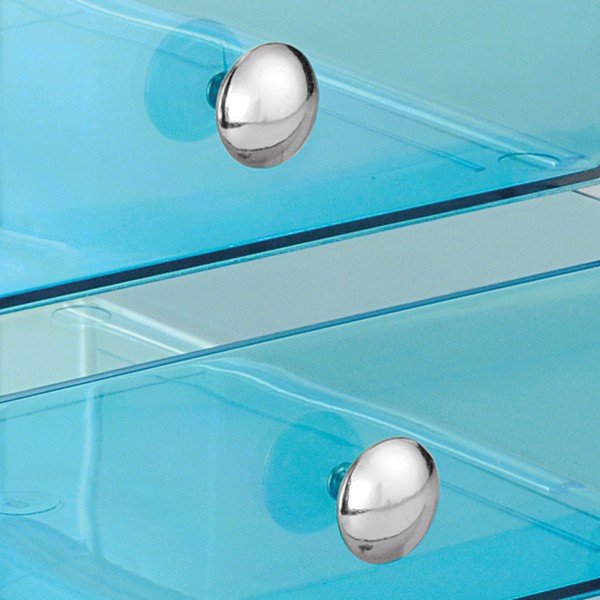 Organizator cu sertare iDesign, 16,5 x 16,5 cm, albastru-image-2
