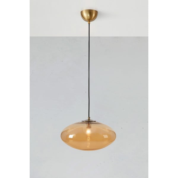 Lustră galben ocru cu abajur din sticlă ø 38 cm Locus – Markslöjd-image-3