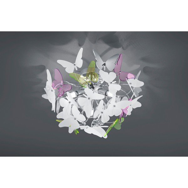 Lustră pentru copii cu abajur din plastic ø 45 cm Butterfly – Reality-image-1