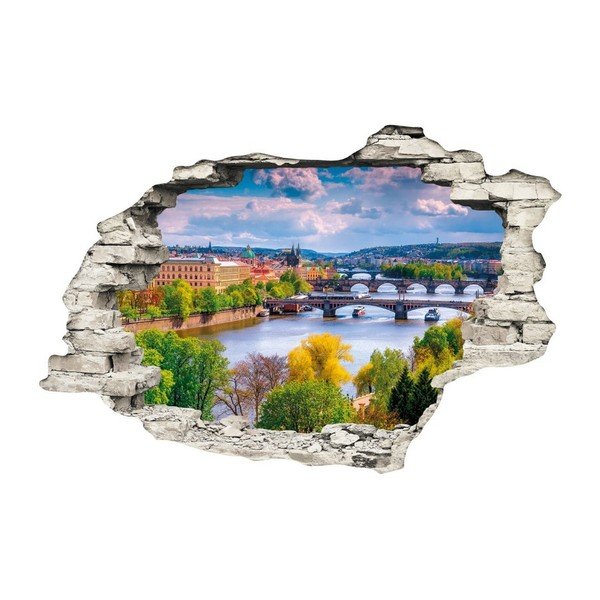 Autocolant perete 3D Ambiance Praga Jaro, 90 x 60 cm-image-2